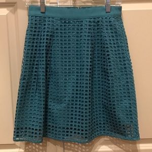 Loft Blue Eyelet Skirt Size 4P